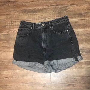 Black Zara high waisted shorts
